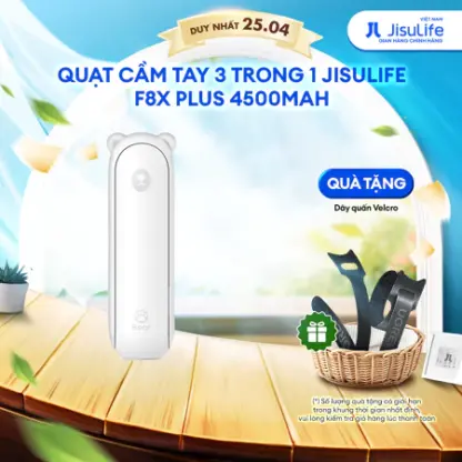 Quạt Cầm Tay 3 in 1 JISULIFE F8X Plus 4500mAh - Hình ảnh 3