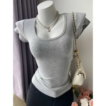 Áo thun dáng lỡ kiểu nữ form babytee ôm body - Hình ảnh 2