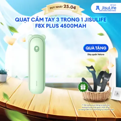 Quạt Cầm Tay 3 in 1 JISULIFE F8X Plus 4500mAh - Hình ảnh 4
